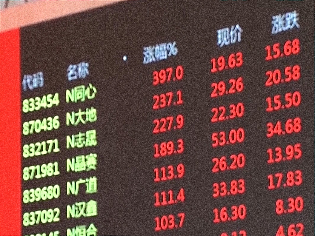 北京證券交易所正式開市交易 首日十隻新股全部一度升停板