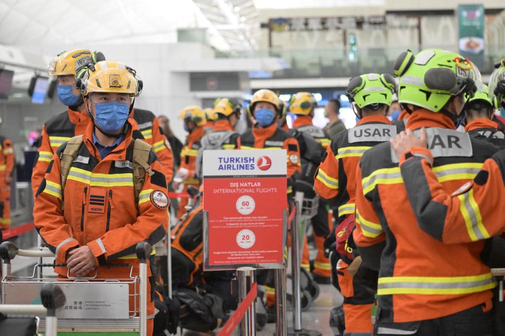 特區政府59人搜救隊伍前往土耳其地震災區協助搜救工作